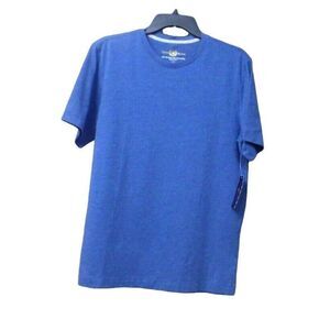 Club Room T-Shirts, Short-Sleeved Blue Heather Crew Tees, Small